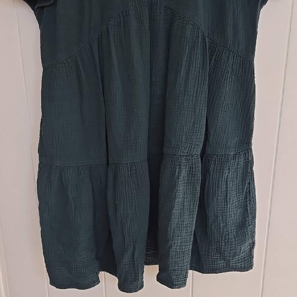 Madewell Lightspun Popover Tiered Mini Dress Size M - Picture 7 of 14